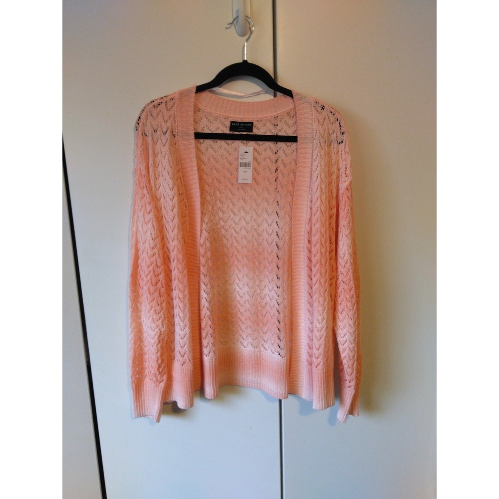 Womens Open Knit Lightweight Cardigan Size 18/20 Open Front Cottage Romantic